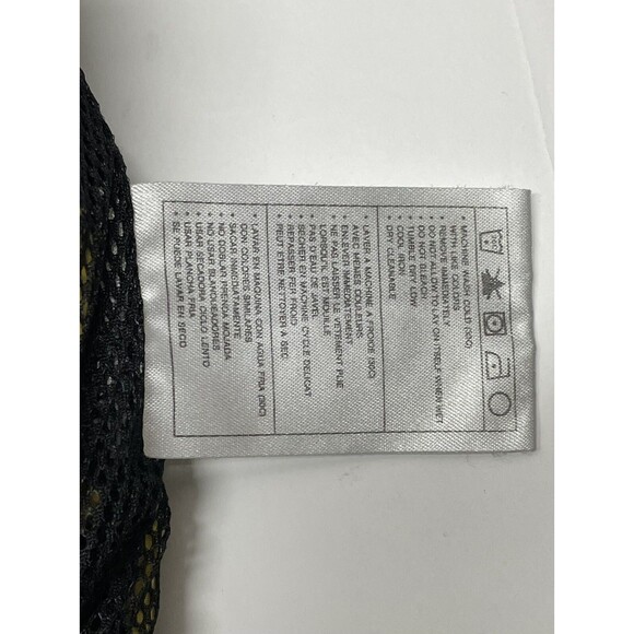 NIKE Mens Swimsuit Bottom Trunk Shorts Size L Black Yellow Pants Drawstring - Picture 9 of 10